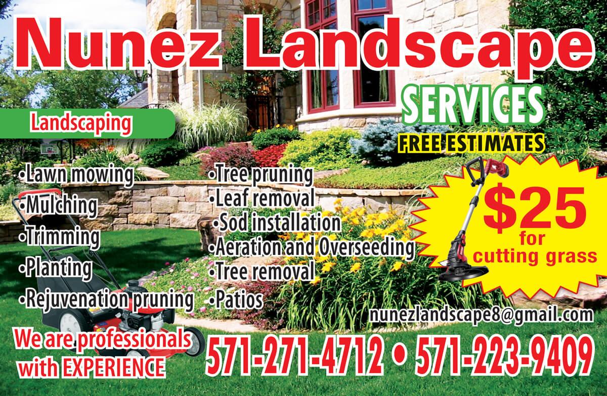 Need Business Card Design In Lorton, VA?  Online Quality Printing In Landscaping Business Card Template